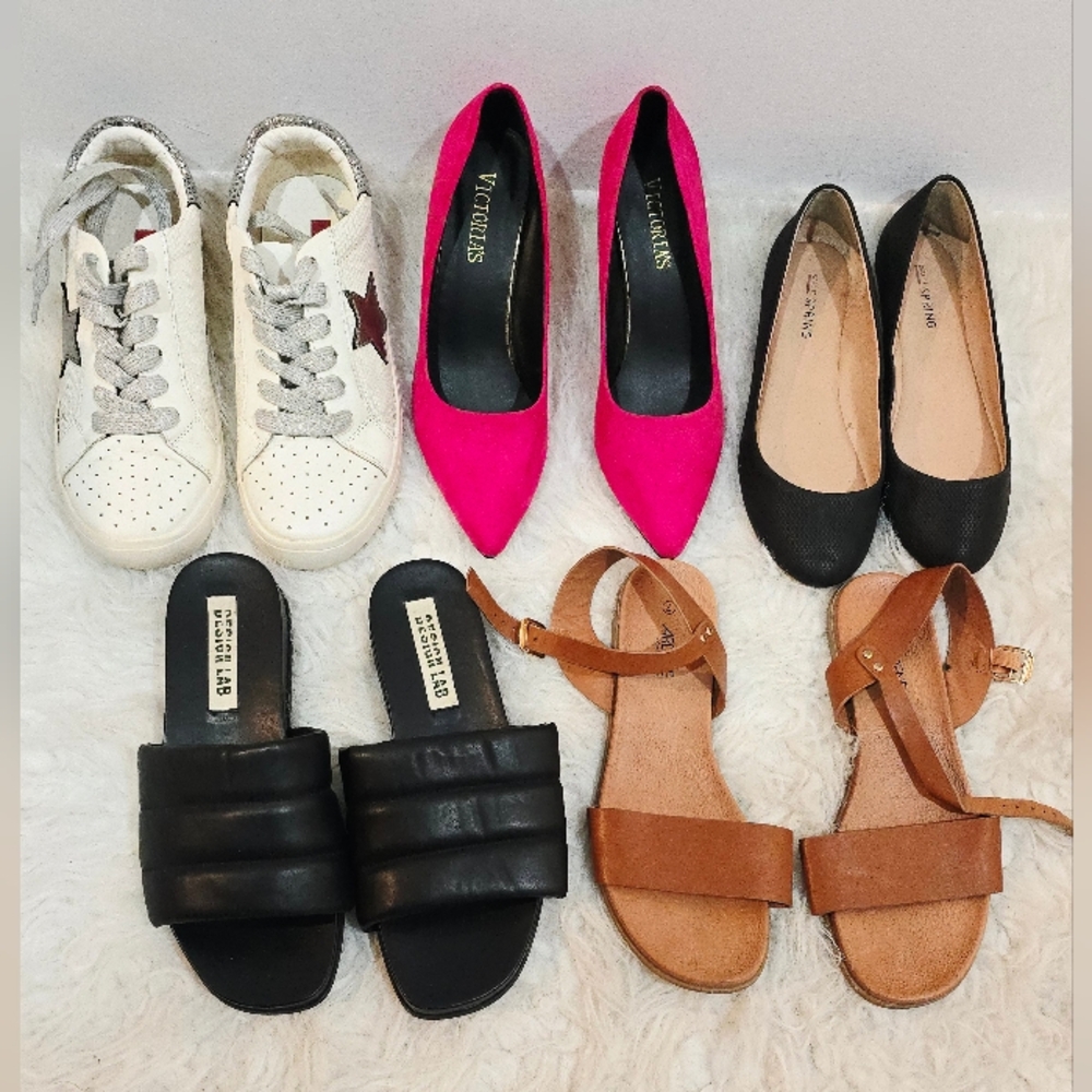 🔥 US Size 7 Bundle of 5 Pairs Women's Shoes - Flats,